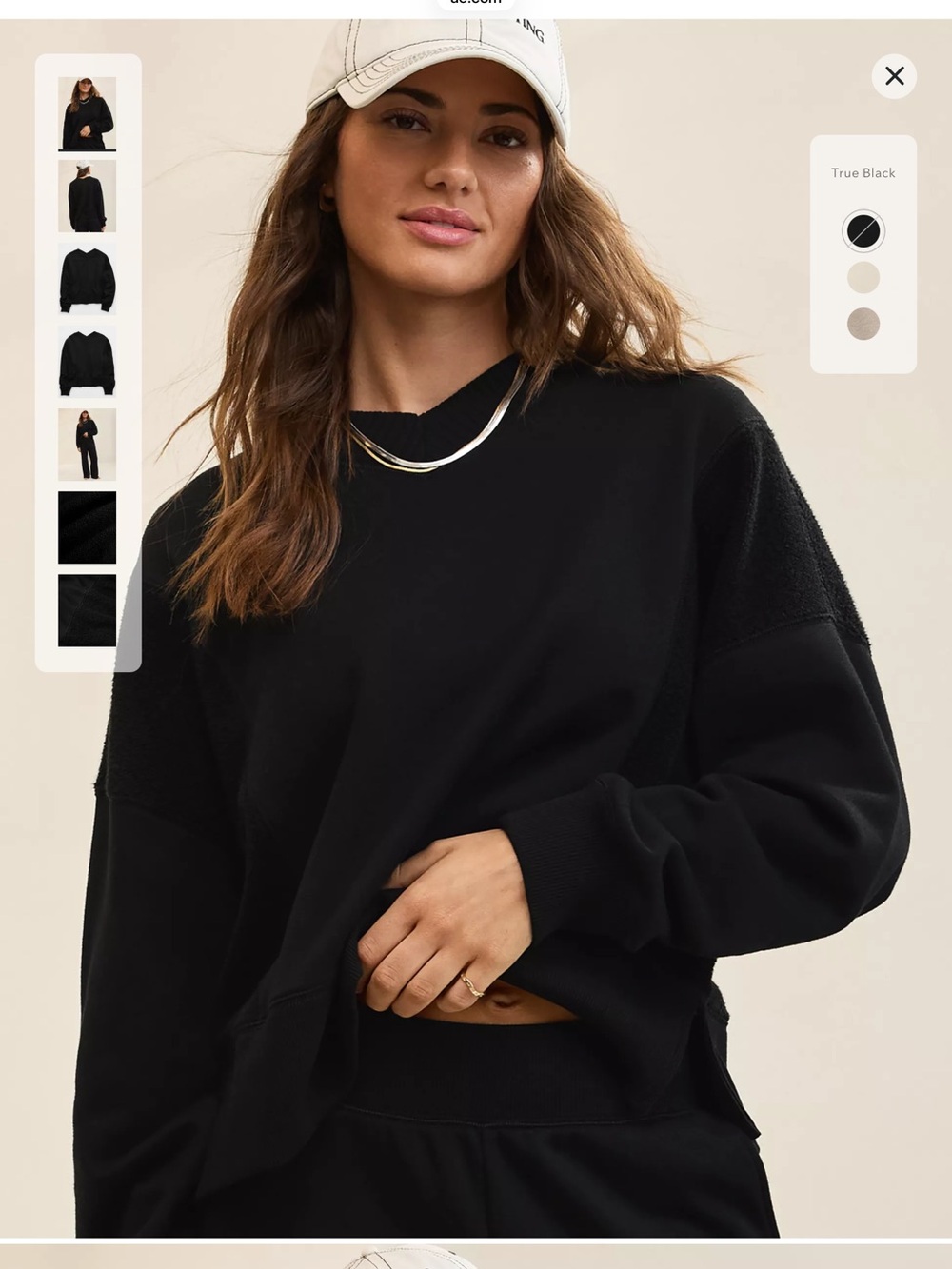Aerie/American Eagle Black Womens Crewneck Sweatshirt XL